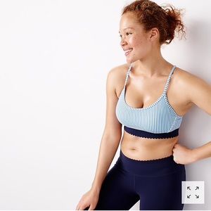 J. Crew x New Balance scalloped sports bra XS